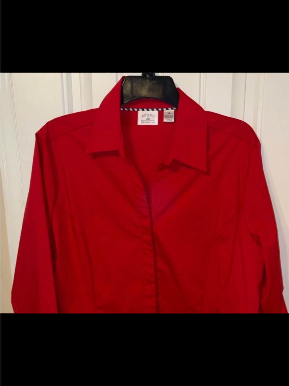 NWOT Lee Women's Bright Red Button-Front Shirt Jacket